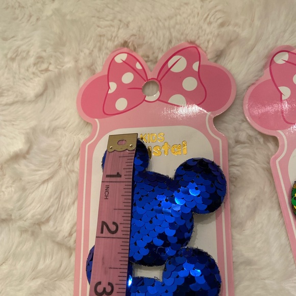 Hair Clips for Girls Micky Mouse Sequins Set of 2 - Picture 3 of 3